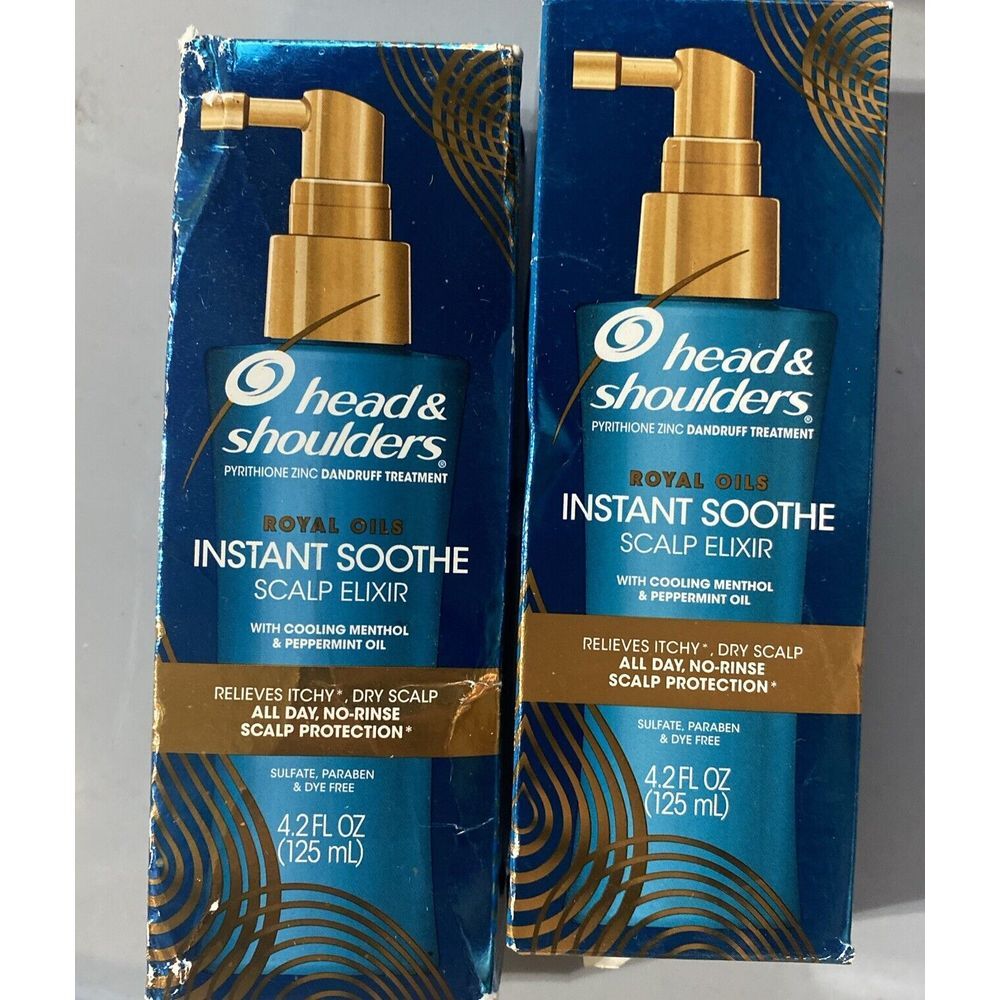 2 Head and Shoulders Royal Oils Instant‎ Soothe Scalp Elixir Treatment Menthol